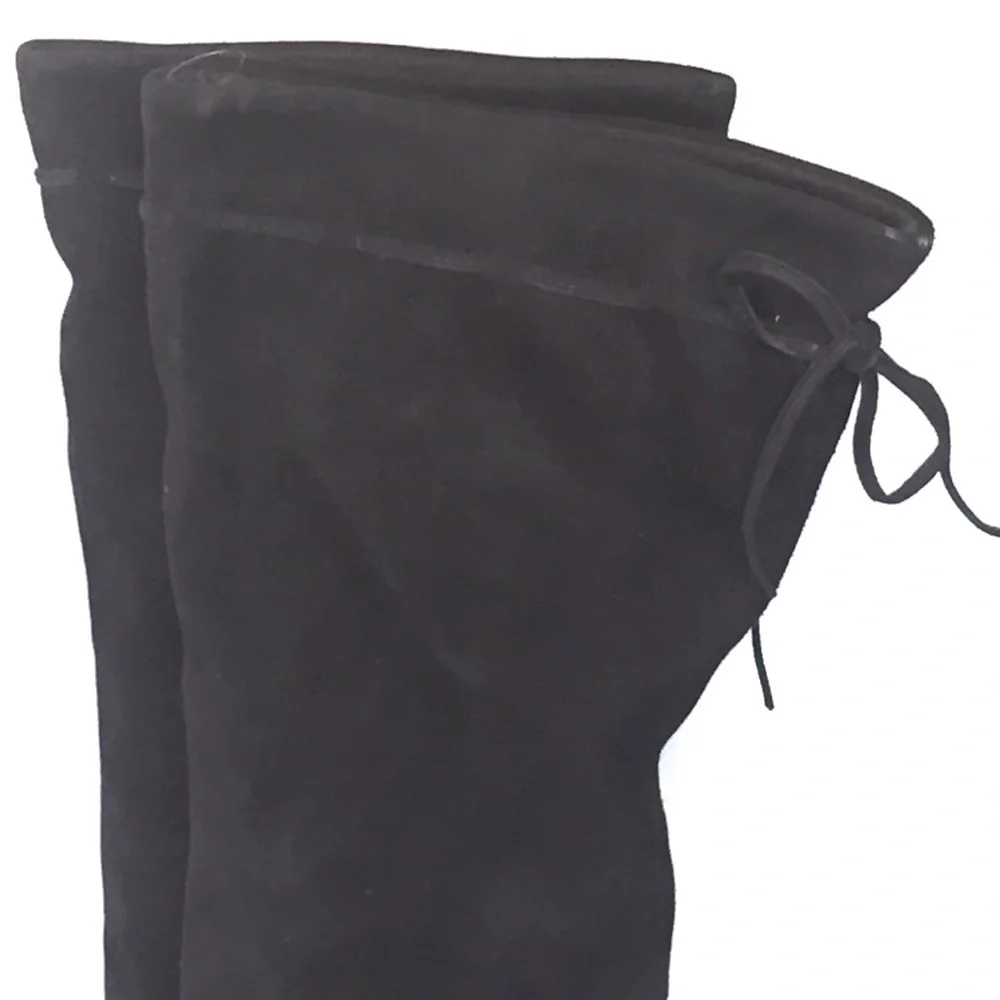 SPLENDID Over the Knee Boots Black Leather Suede Size 6M